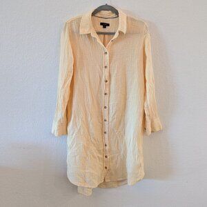 Pale yellow long sleeve button down shirt